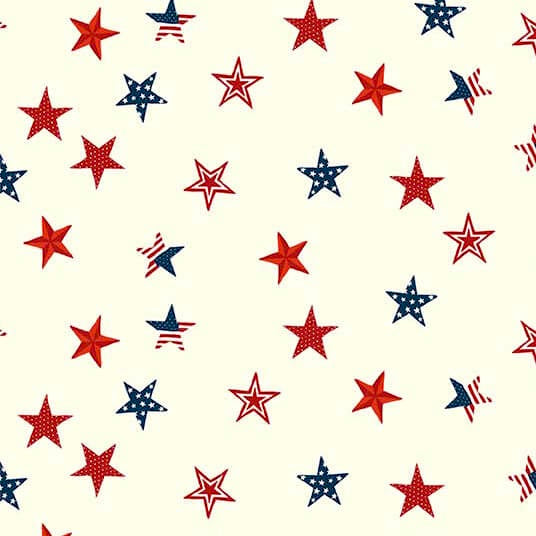 Celebrate America Large Stars Cream