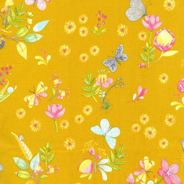 Nature Walk Little World in Amber by Tamara Kate for Michael Miller Fabrics