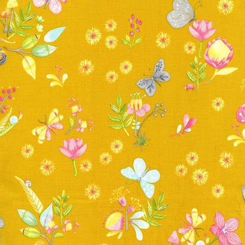 Nature Walk Little World in Amber by Tamara Kate for Michael Miller Fabrics