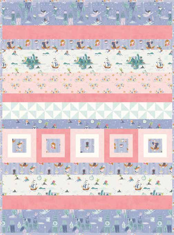 Neverland Fantasy Row Quilt Kit in Pink