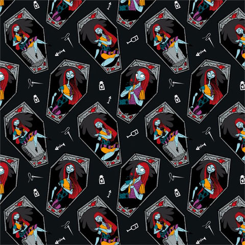 Nightmare before Christmas Sally on Black by Camelot Cottons