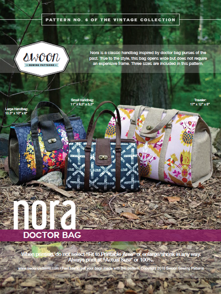 Nora Doctor Bag by Swoon Sewing Patterns