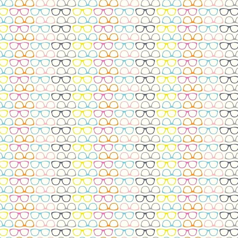 Novelty Glasses in Multi by Riley Blake Designs Bunbury Fabrics
