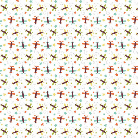 Oh Boy Boy Planes in Aqua by Lori Whitlock for Riley Blake Designs