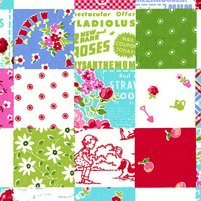 Pam Kitty Garden Patchwork in Navy by Lakehouse Drygoods