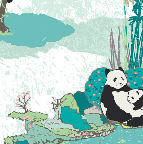 Pandalicious Pandagarden Recess by Katarina Rocella for Art Gallery Fabrics