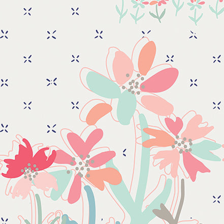 Paperie Gathering Blooms Panel by Amy Sinibaldi for Art Gallery Fabrics