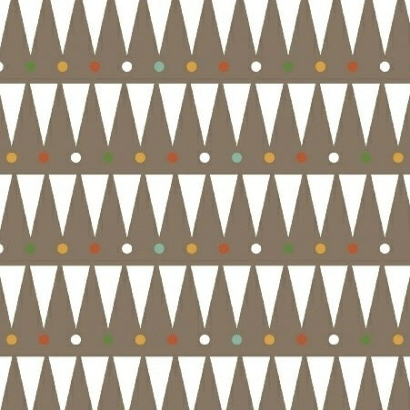 Party Animal Party Stipe on Brown by Petite Collage for Windham Fabrics