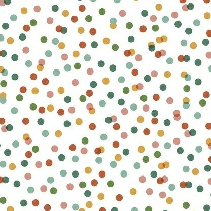 Party Animals Confetti Dots on White by Petit Collage for WIndham Fabrics