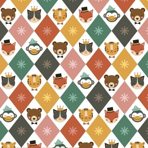 Party Animals Party Head by Petit Collage for Windham Fabrics