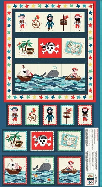 Pirates Pocket 23.5 inch Panel by Andover Fabrics