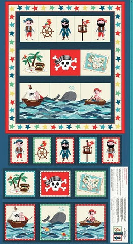 Pirates Pocket 23.5 inch Panel by Andover Fabrics