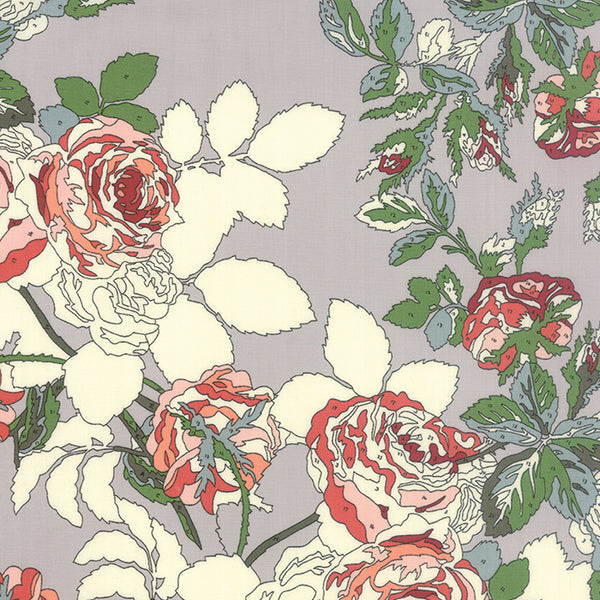 Purebred Blanket of Flowers in Grey by Erin Michael for Moda Fabrics