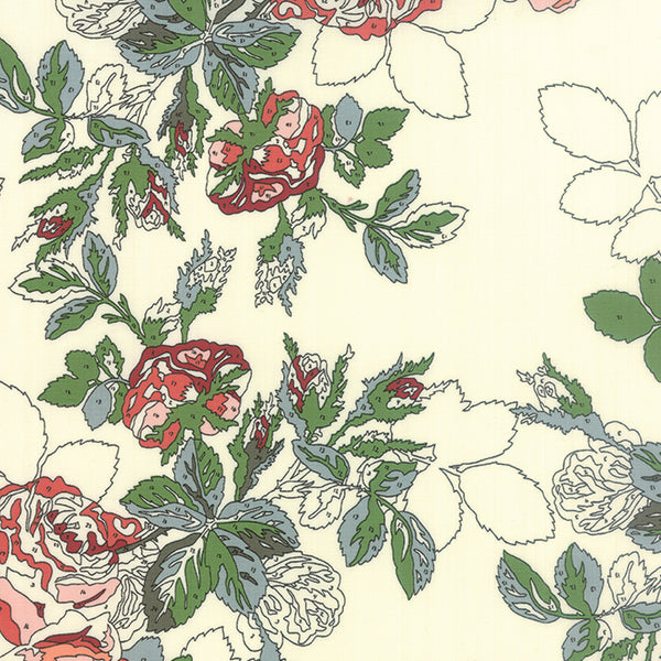 Purebred Blanket of Flowers in White by Erin Michael for Moda Fabrics