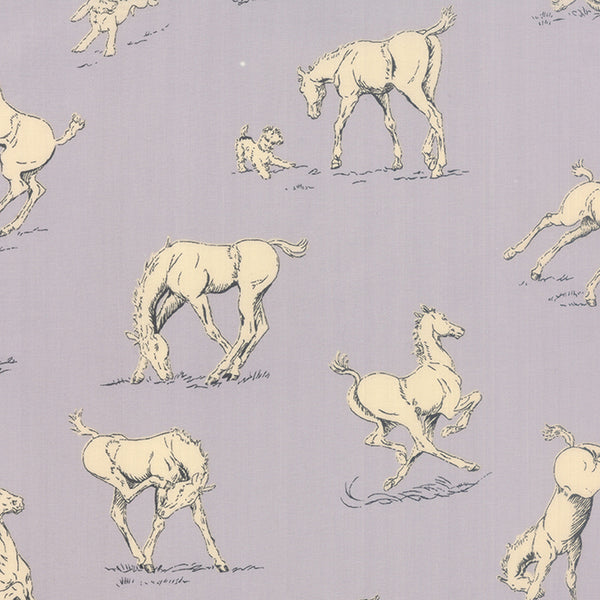 Purebred Horsing Around in Paddock Grey by Erin Michael for Moda Fabrics