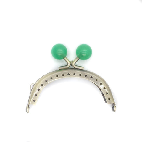 Purse Frame with Green Marble Clasp