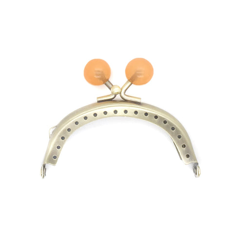 Purse Frame with Orange Marble Clasp