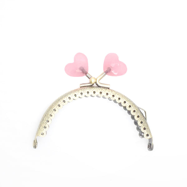 Purse Frame with Pink Heart Clasp