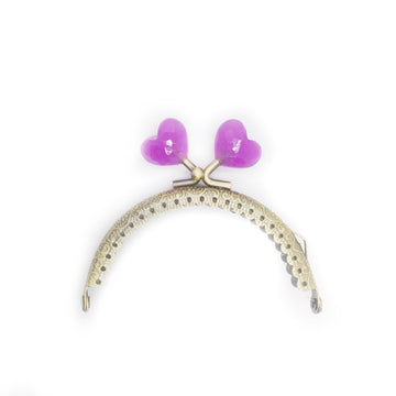 Purse Frame with Purple Heart Clasp