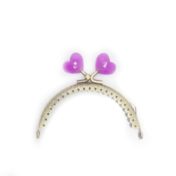 Purse Frame with Purple Heart Clasp