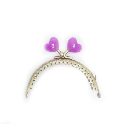 Purse Frame with Purple Heart Clasp