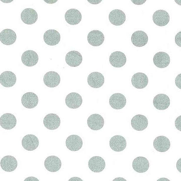 Quarter Dot Pearlized in White Silver by Michael Miller Fabrics