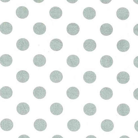 Quarter Dot Pearlized in White Silver by Michael Miller Fabrics