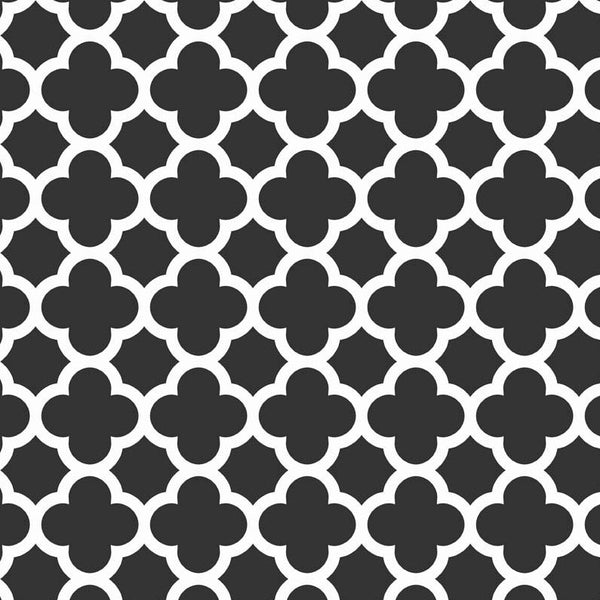 Quatrefoil in Black by Riley Blake Designs