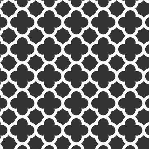 Quatrefoil in Black by Riley Blake Designs