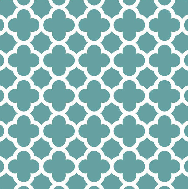 Quatrefoil in Teal by Riley Blake Designs
