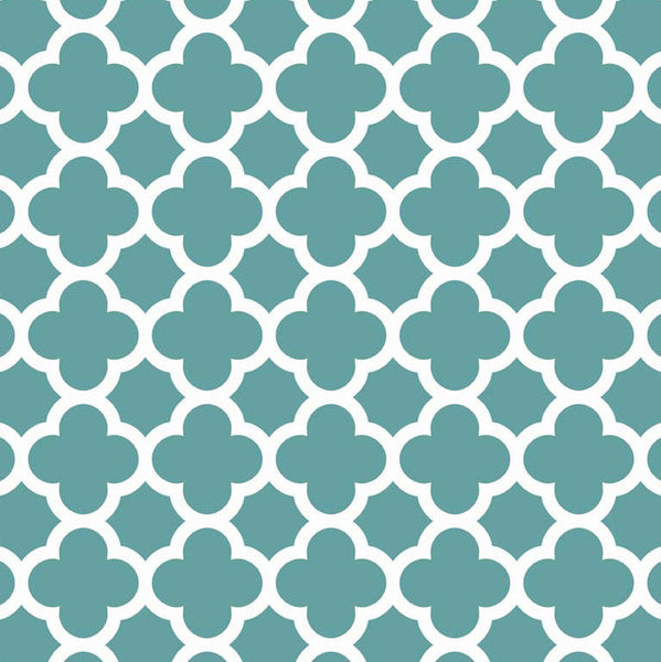 Quatrefoil in Teal by Riley Blake Designs