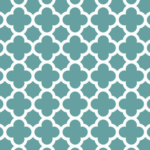 Quatrefoil in Teal by Riley Blake Designs