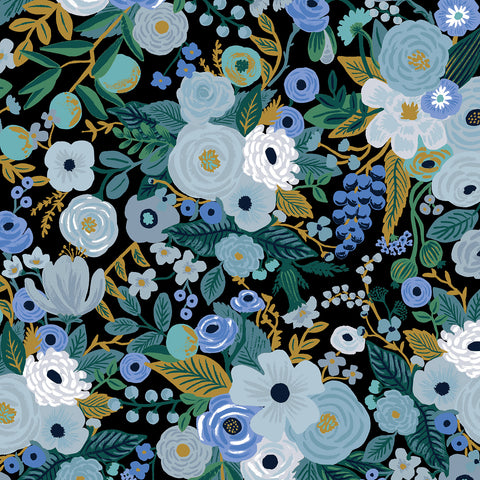 Garden Party Roses in Blue by Rifle Paper Co RP100-BL5
