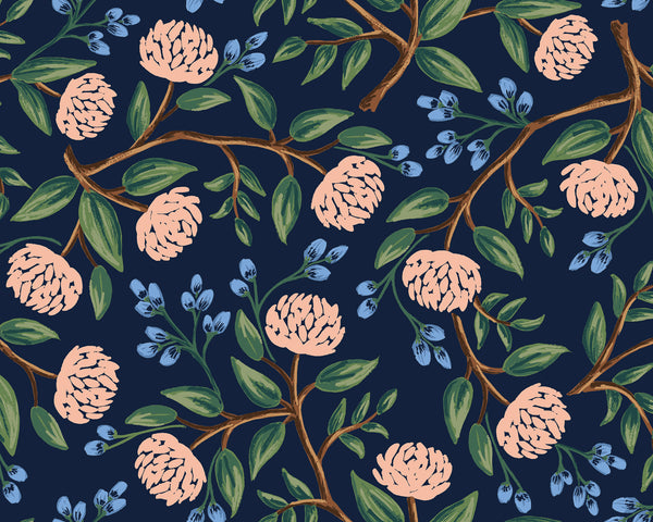 Wildwood Peonies in Navy by Rifle Paper Co.
