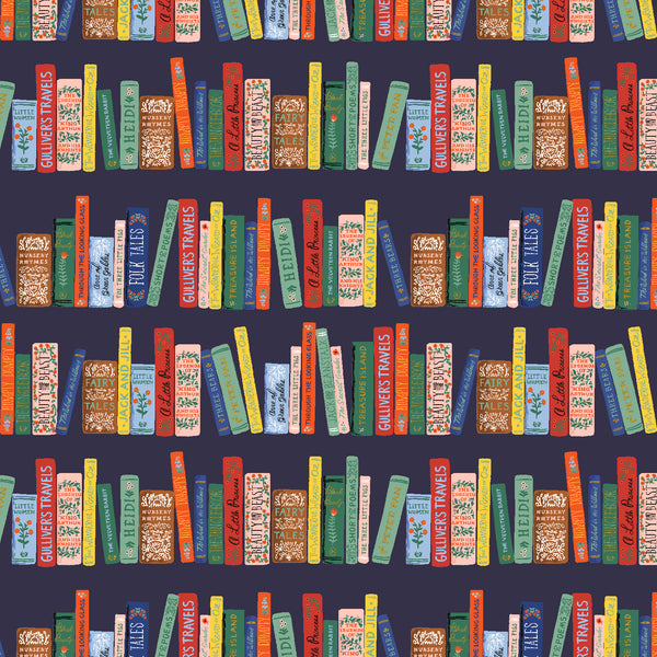 Curio Book Club in Navy Metallic by Rifle Paper Co RP1103-NA2M
