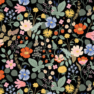 Strawberry Fields Strawberry Fields in Black by Rifle Paper Co. RP400-BK1
