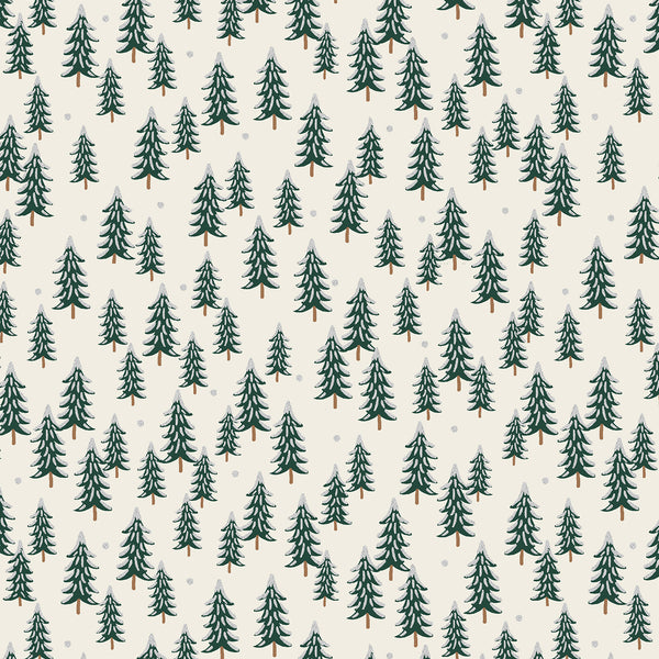 Holiday Classics Fir Trees in Silver Metallic by Rifle Paper Co RP604-SI3M