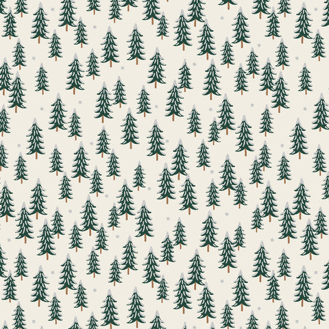 Holiday Classics Fir Trees in Silver Metallic by Rifle Paper Co RP604-SI3M
