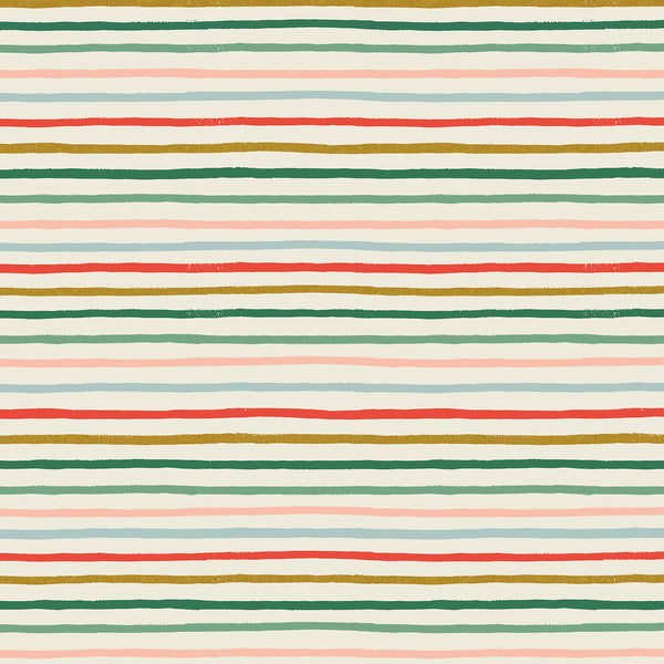 Holiday Classics Festive Stripe in Multi Metallic by Rifle Paper Co RP609-MU1M