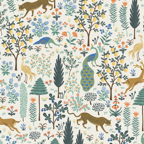 Camont Menagerie in Cream Metallic by Rifle Paper Co RP700-CR2M