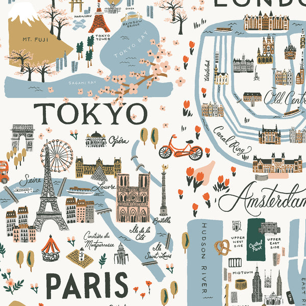 Bon Voyage City Guide in White by Rifle Paper Co RP801-WH1
