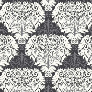 Rendezvous damask in Gray by Anthology Fabrics