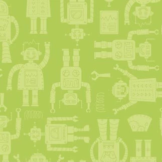 Robotex Robots in Green by Northcott