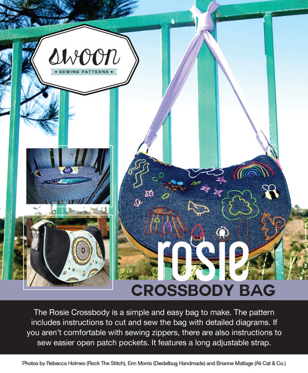 Rosie Crossbody Bag by Swoon Sewing Patterns
