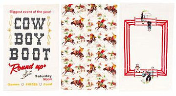 Round Up Set of 3 Tea Towels by Moda