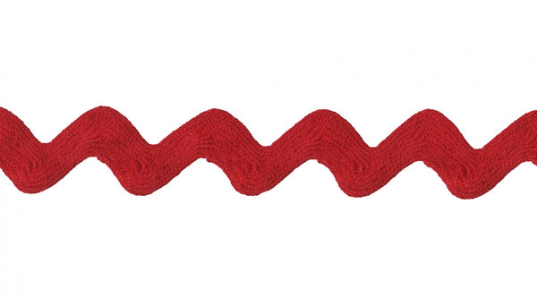 Cotton Ric Rac in Red 3/4in
