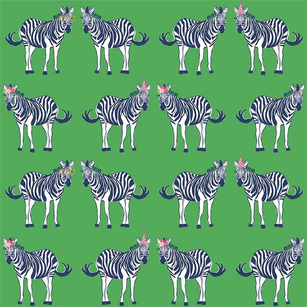 Safari Party Main on Green with Metallic Sparkle by Melissa Mortenson for Riley Blake Designs