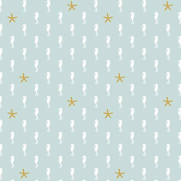 Let's Be Mermaids Sea Horse in Mint Sparkle by Melissa Mortenson SC7611-MINT