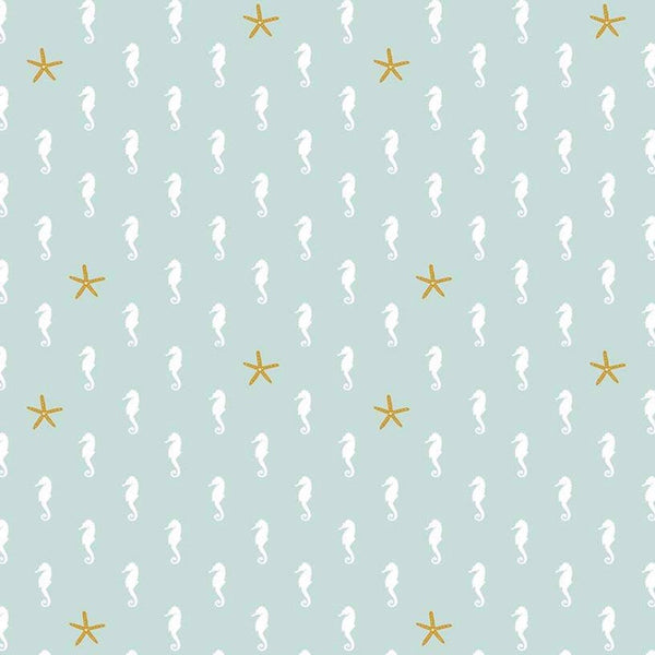 Let's Be Mermaids Sea Horse in Mint Sparkle by Melissa Mortenson SC7611-MINT