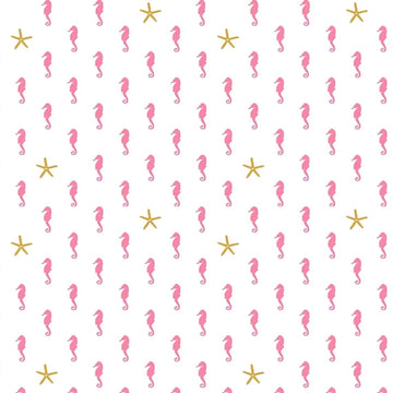 Let's Be Mermaids Sea Horse White Sparkle